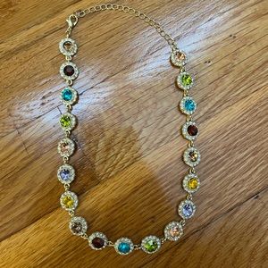 Multi color gem stone necklace